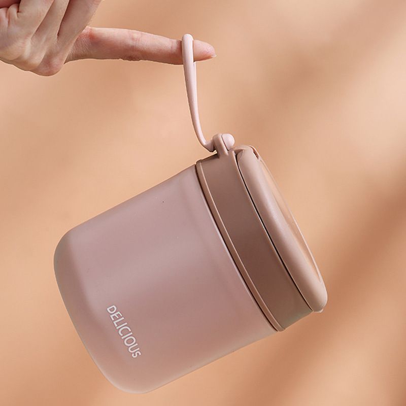 Student Cereal Milk Cup Office Worker Stylish Portable Stainless Steel Soup Cup and Porridge Jar Drinking Cup