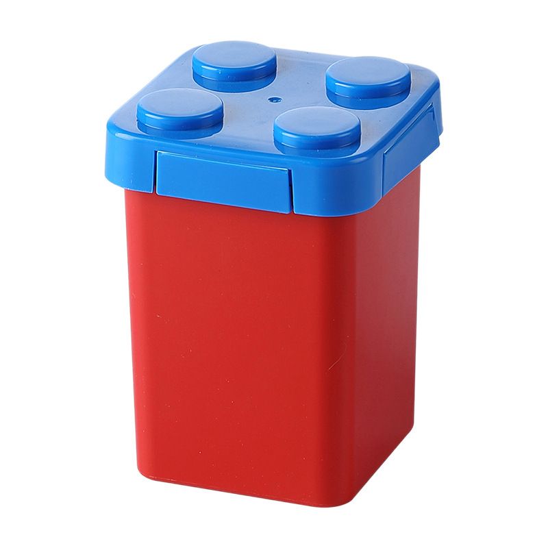 Creative Household Building Blocks Salad Cup Transparent Storage Box Student Portable Oatmeal Cup Snacks and Nuts Food Container