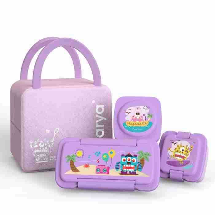 Cartoon Kids Lunch Box Bag Set Baby Baby Food Box Combination Set Student Travel Portable Bento Box