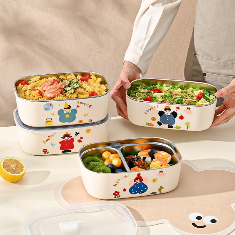 Fiambrera Bento de Acero Inoxidable 304 al por Mayor, con Compartimentos