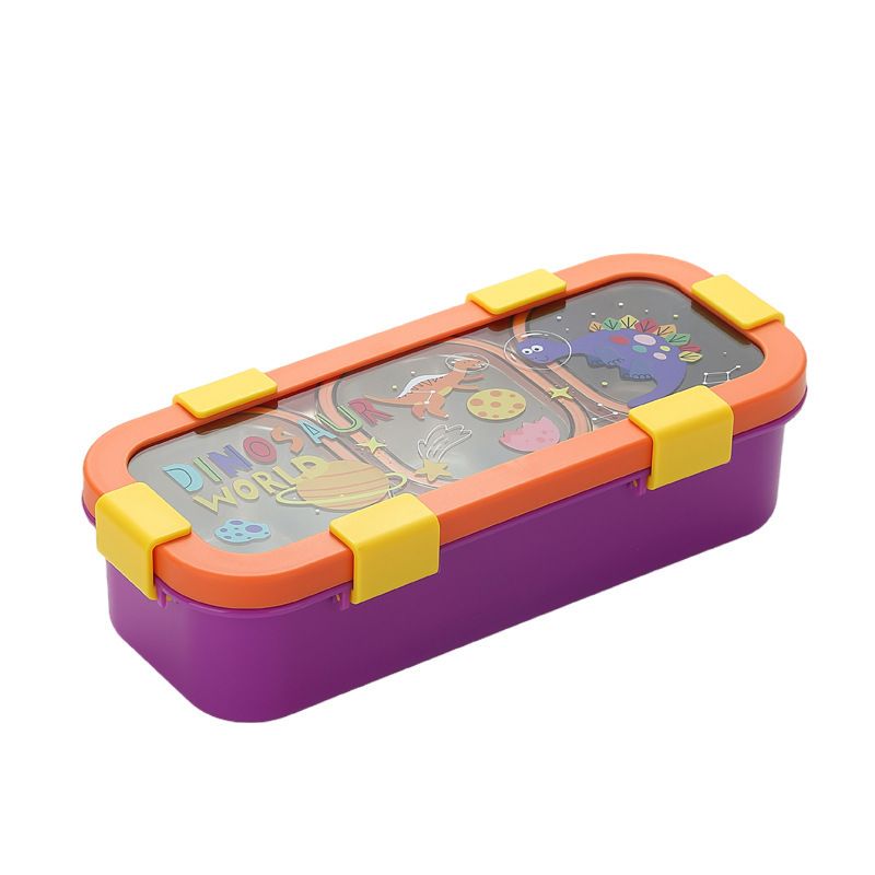 Student Cartoon 304 Stainless Steel Compartment Lunch Box Kids Meal Prep Cafeteria Takeout Bento Box Food Container