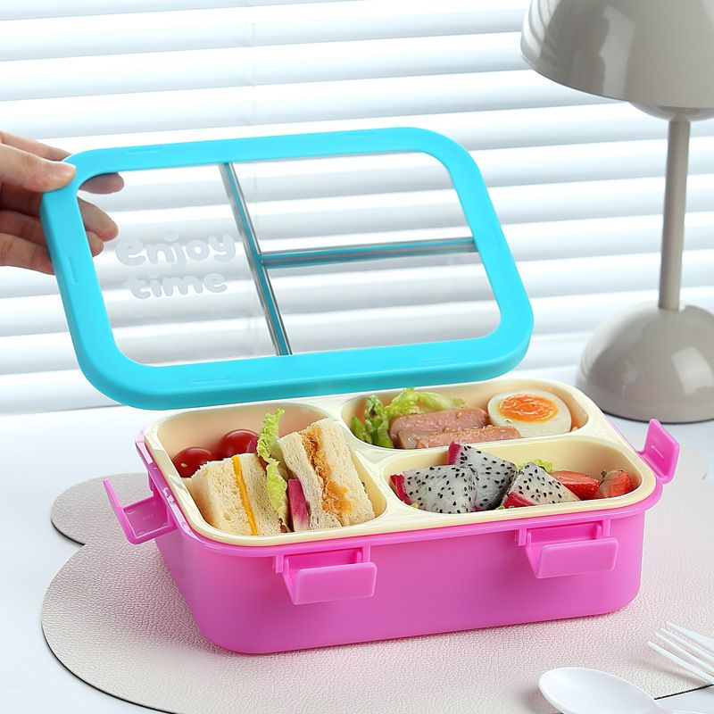 Fiambrera Bento de Plástico al por Mayor, Compartimento apto para Microondas