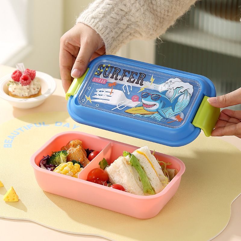 Caja de almuerzo bento de plástico al por mayor, para la escuela y la oficina