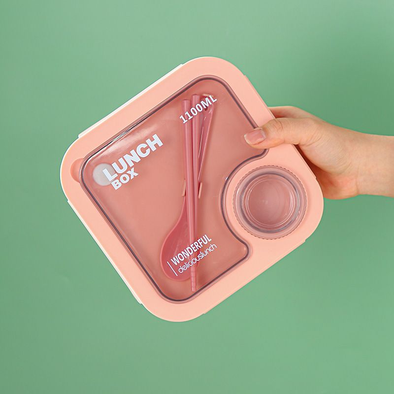 Fiambrera Bento de Plástico al por Mayor, para Niños y Estudiantes