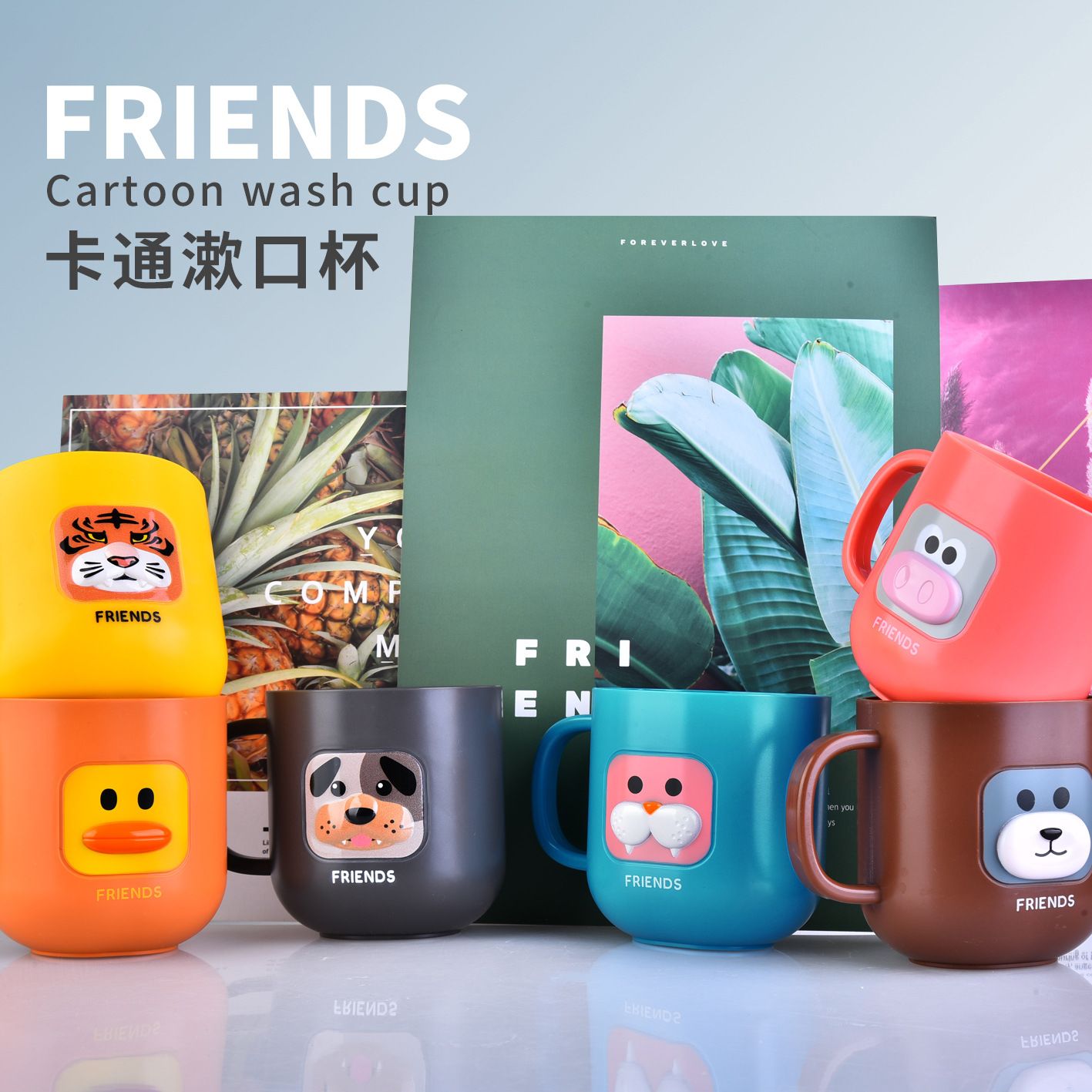 Vaso de agua de PS al por mayor para niños, diseño de dibujos animados para hidratación infantil