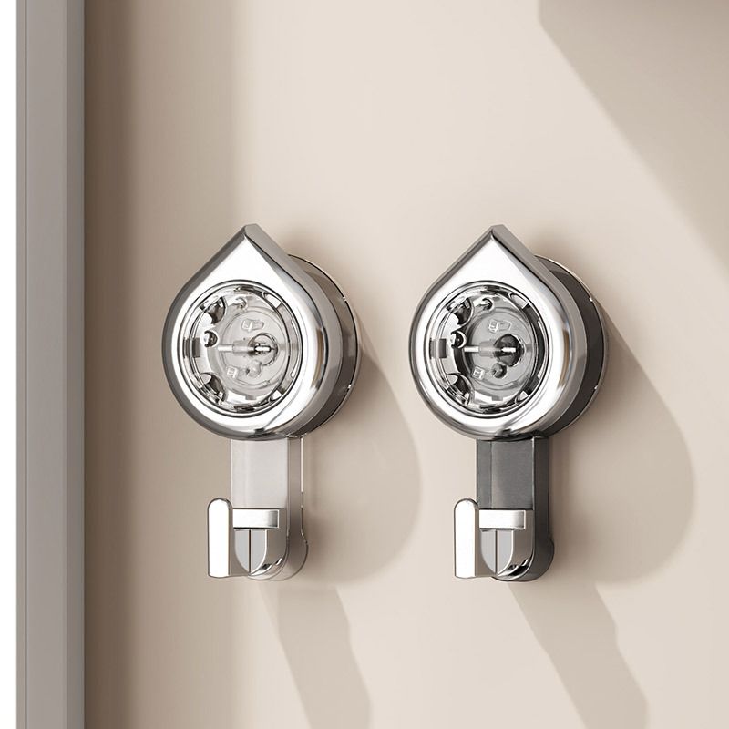 Household Bathroom Rotating Light Luxury Suction Cup Hook Bathroom Bedroom Towel Adhesive Hook No-Drill pcs