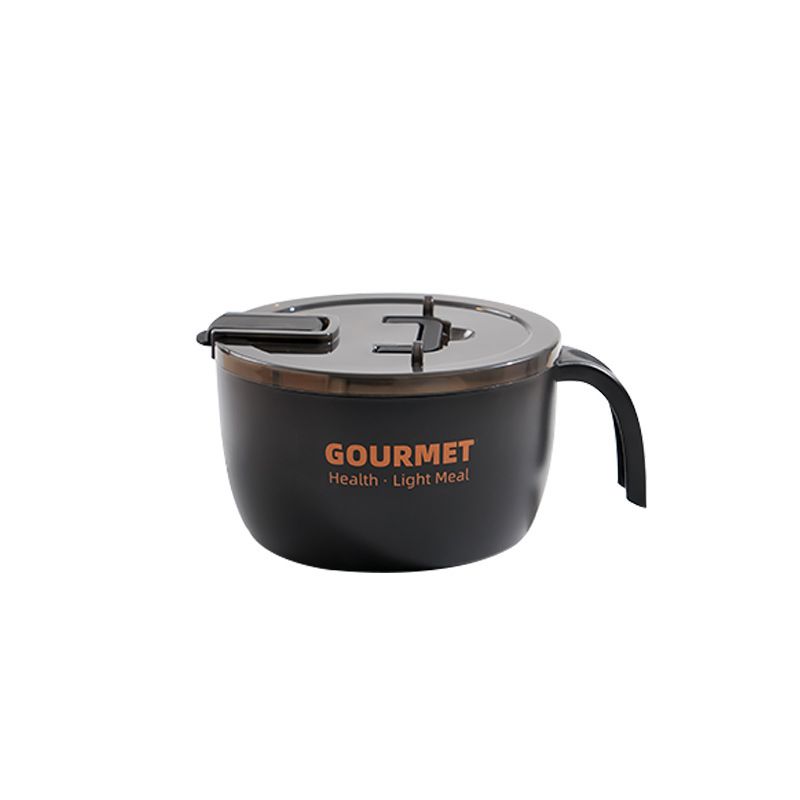 Creative Student Dorm 304 Stainless Steel Draining Instant Noodle Bowl Office Worker with Lid Large Capacity Bento Lunch Box