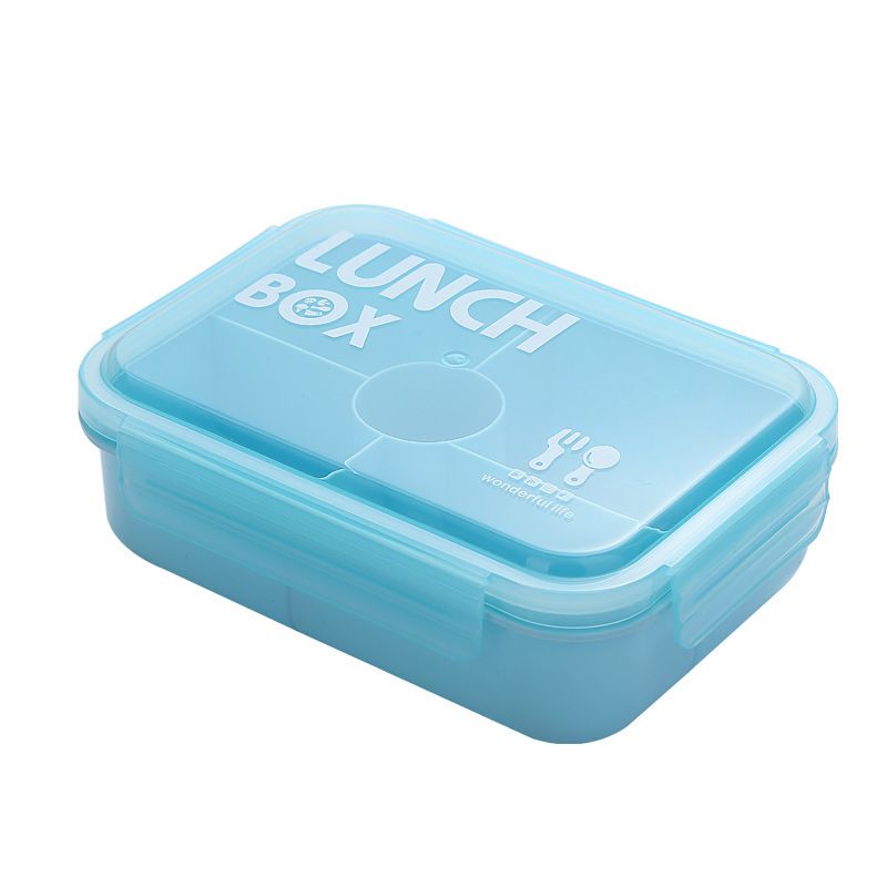 Student Minimalist Compartment Plastic Lunch Box and Water Cup Set Travel Portable Lunch Bento Box Microwave Safe Heating Tableware