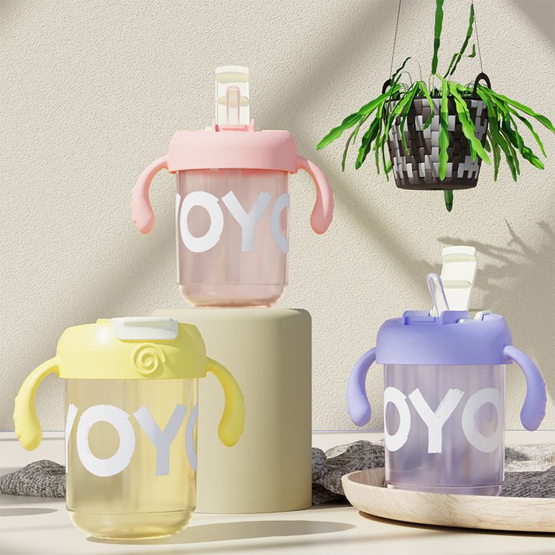 Infant Baby Training Cup 1 Direct Drinking Cup Straw Cup with Scale Kids Milk Cup Tumbler Cup