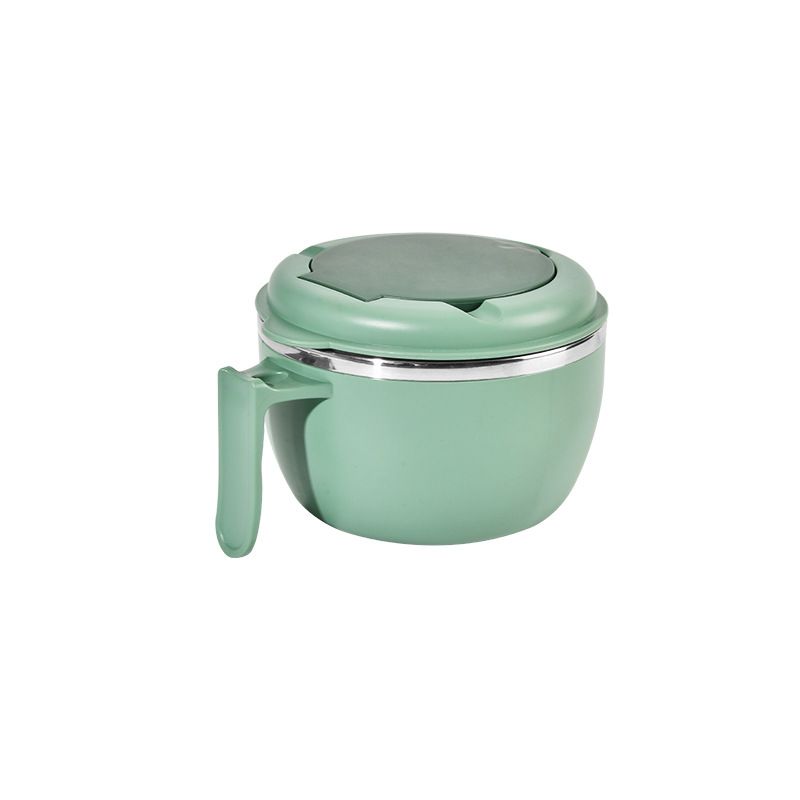Student Dorm 304 Stainless Steel Large Capacity Instant Noodle Bowl Lunch Bento Box Office Worker Cafeteria Lunch Box with Lid