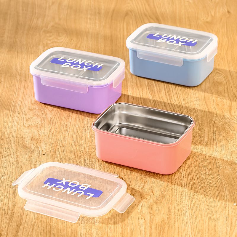 Fiambrera Bento de acero inoxidable 304 al por mayor, con tapa para niños y estudiantes