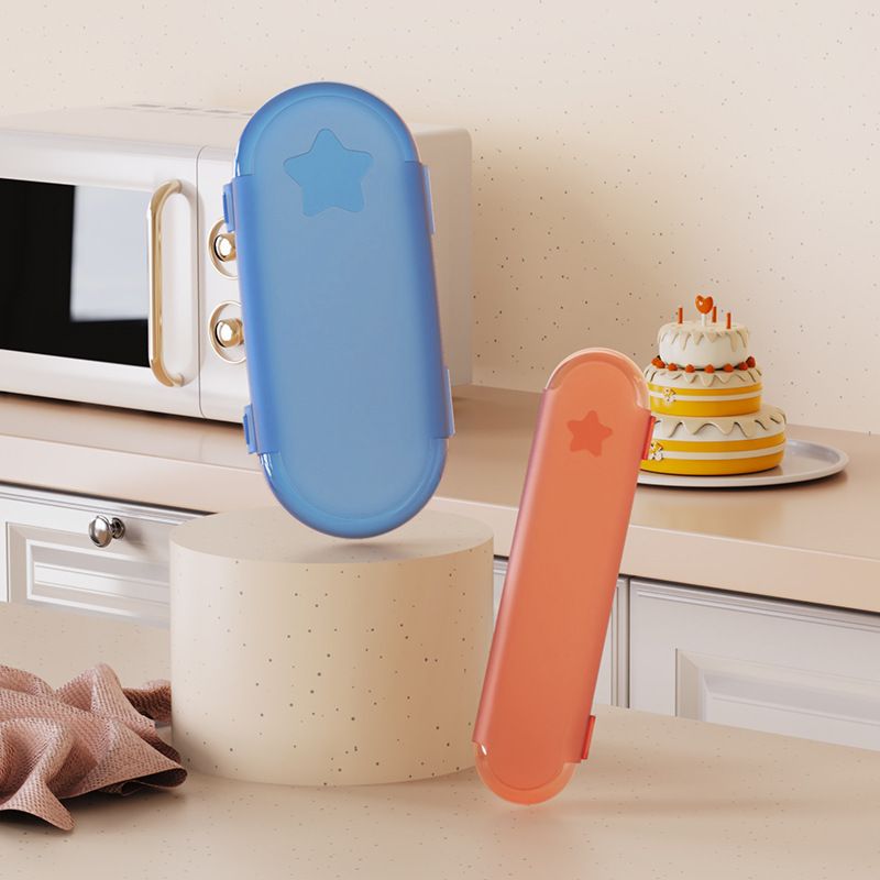 Cartoon Kids Tableware Kitchen Chopstick Box Spoon Box PP Portable Baby Training Chopsticks Storage Box with Lid