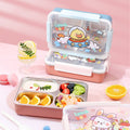 Fiambrera Bento de Acero Inoxidable 304 al por Mayor, Recipiente Apilable para Alimentos, de Dibujos Animados