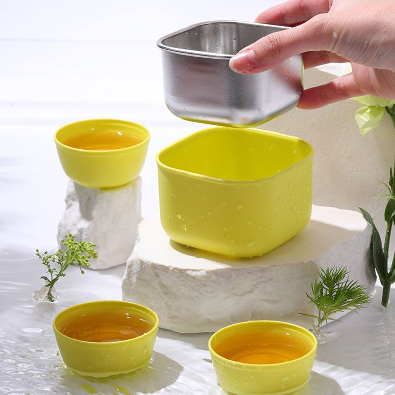 Juego de té de acero inoxidable al por mayor, portátil para exteriores y viajes