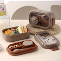 Fiambrera Bento de plástico al por mayor, fiambrera estilo Bento para niños