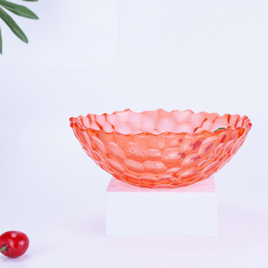 Nordic INS Style Plastic Transparent Fruit Plate Kitchen Living Room Large Capacity Fruit Plate Household Snacks and Nuts Storage
