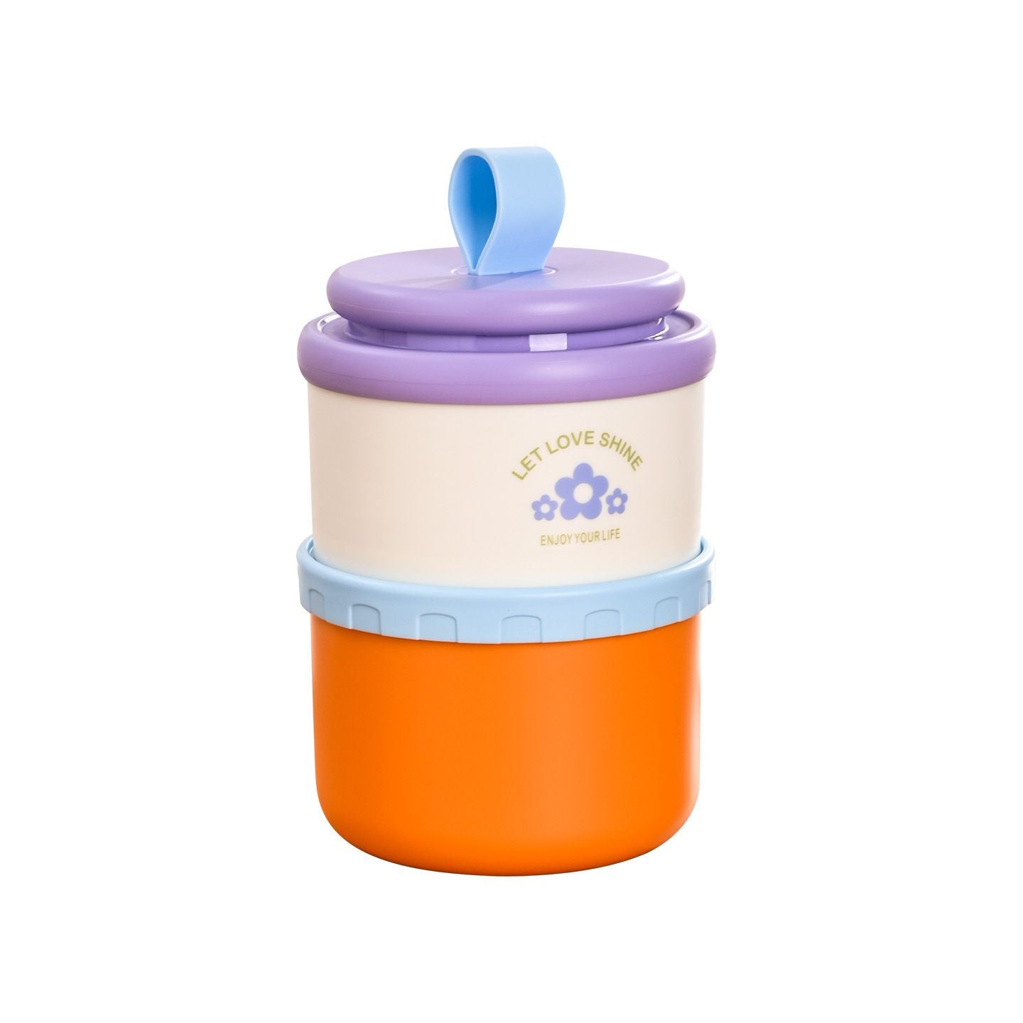 Cartoon Double-Layer Student 304 Stainless Steel Round Lunch Box Office Worker Meal Prep Lunch Bento Box Large Capacity