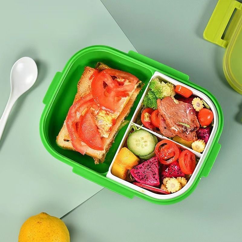 Fiambrera Bento al por mayor, con compartimentos, minimalista