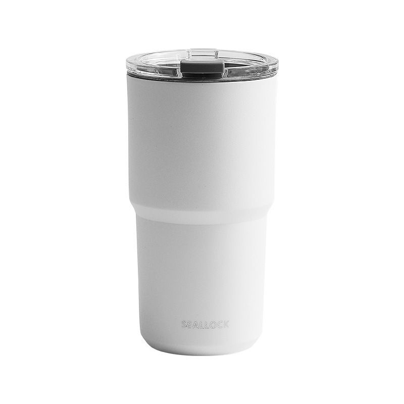 Minimalist Office Worker 304 Stainless Steel Office Double-Layer Mug Student Milk Tea Cup Milk Cup with Lid
