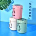 Student Japanese Style Water Cup Office Worker 304 Stainless Steel Tumbler Cup Soup Cup and Porridge Jar with Spoon Gift