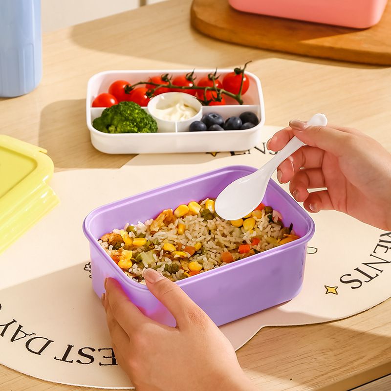 Fiambrera Bento de Acero Inoxidable 304 al por mayor, de 2 capas para niños y estudiantes