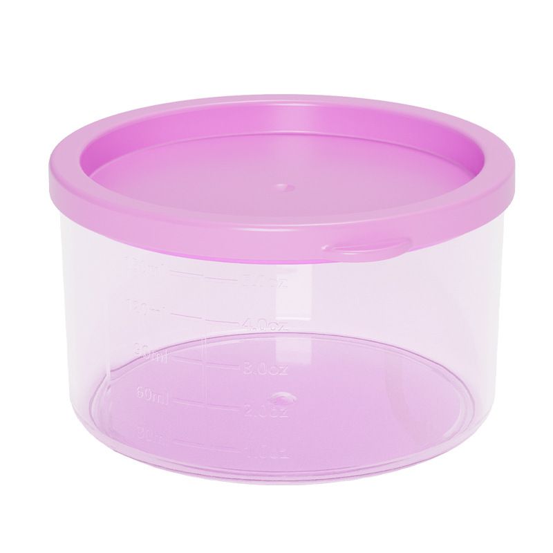Minimalist Infant Baby Baby Food Box Round Freshness Box Kids Snack Sealed with Scale 4 pcs Set