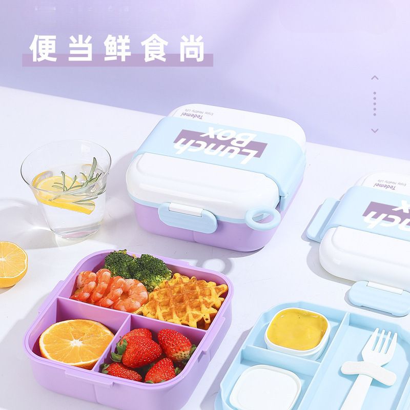 Fiambrera Bento de Plástico al por Mayor, para la Escuela y la Oficina