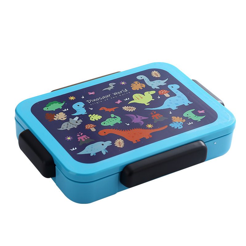 Cartoon Student Cafeteria Compartment Lunch Box Kids Lunch Box Buckle Bento Box Camping Portable Food Container