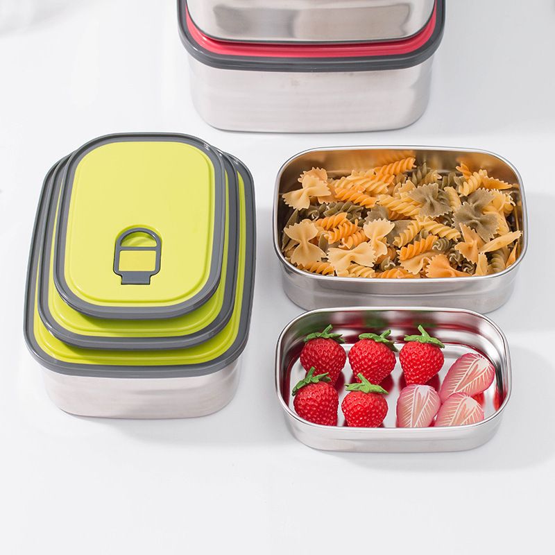 Fiambrera Bento de acero inoxidable al por mayor, para viajes y picnics