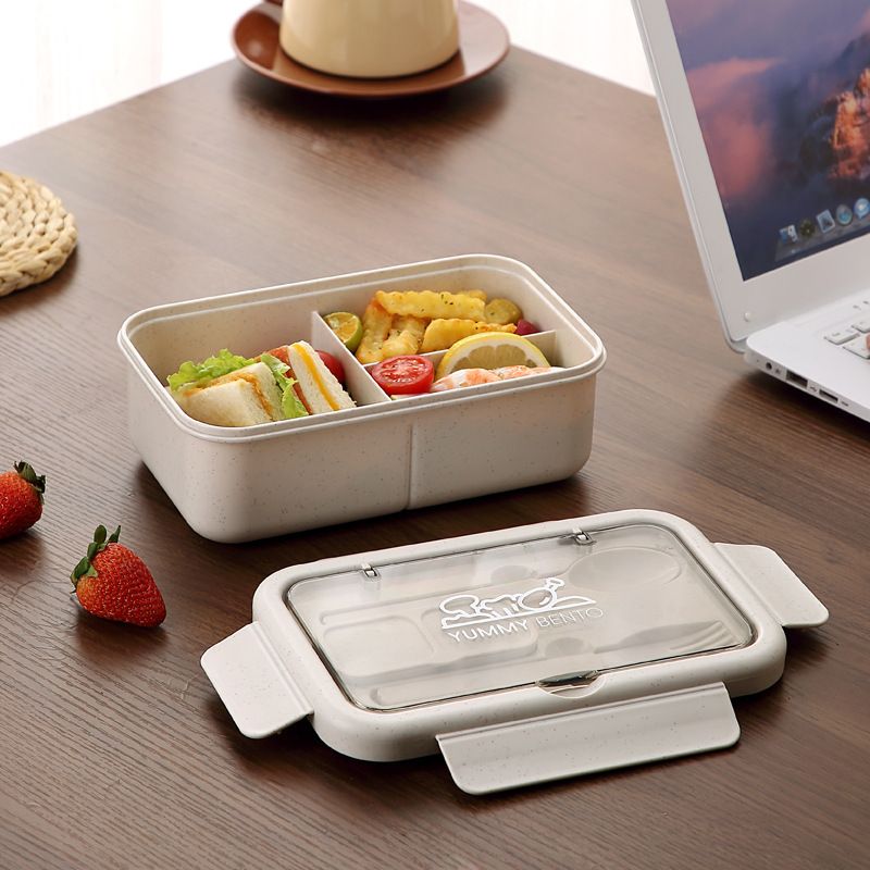 Fiambrera Bento de PP apta para uso alimentario al por mayor, con tapa a prueba de fugas