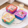 Cartoon Student Compartment Plastic PP Square Lunch Box Microwave Safe Kids Lunch Bento Box Food Container