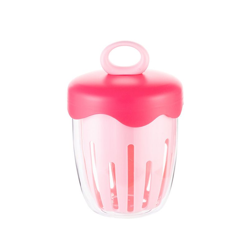 Student Minimalist Stylish Draining Double-Layer Fruit Cup Portable Oatmeal Cup Fork Salad Cup