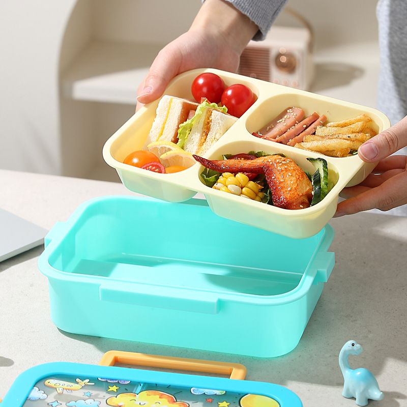 Fiambrera Bento de PP apta para uso alimentario al por mayor, para niños y estudiantes