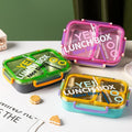 Office Worker 304 Stainless Steel Compartment Lunch Box Student Cafeteria Takeout Lunch Box Buckle Bento Box Large Capacity