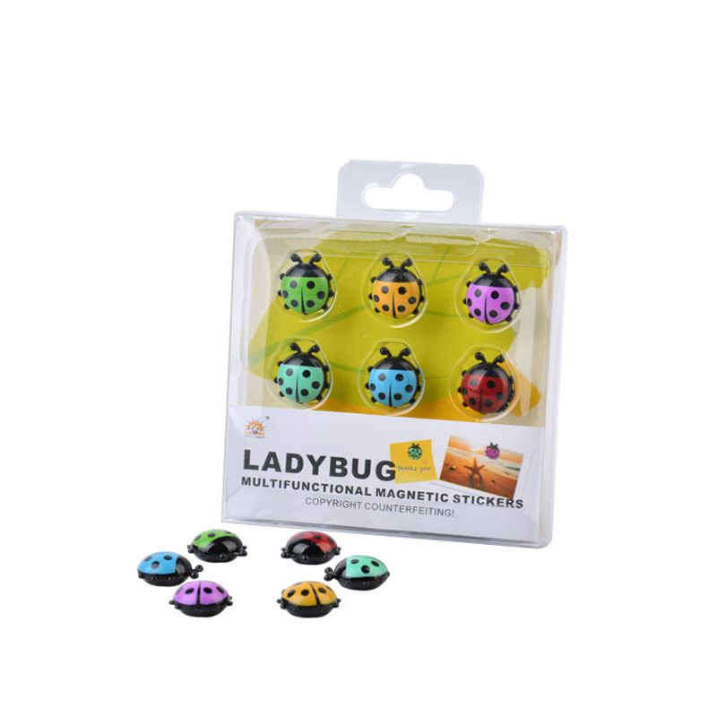Drop Shipping General Merchandise Cartoon Ladybug Plastic Magnetic Fridge Magnet Magnet Sticker Message Note Photo Home Hanging Magnetic
