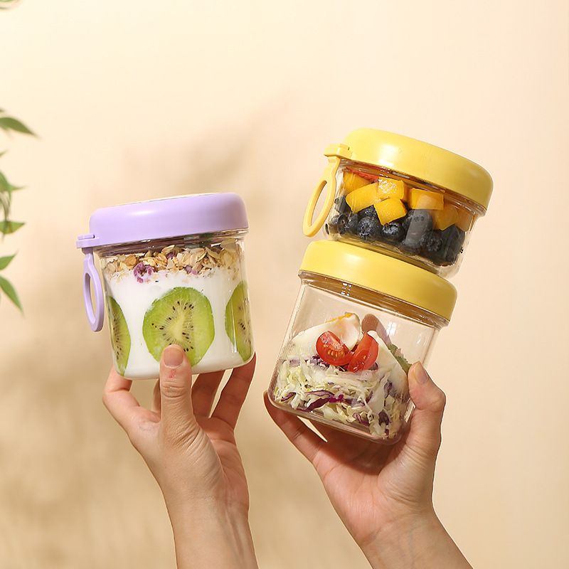 Vaso de sopa al por mayor de PP+PC+AS+ silicona, vaso de cereales apto para microondas