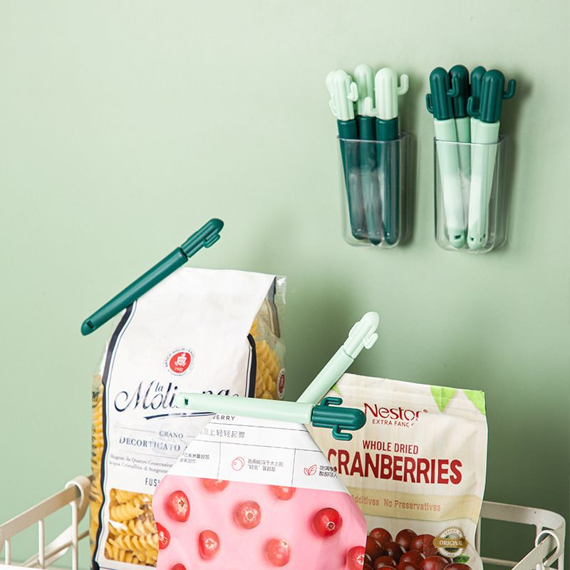Creative Cactus Bag Sealing Clip Kitchen Storage Snack Bag Sealing Clip Fresh-Keeping Plastic Sealing Clip