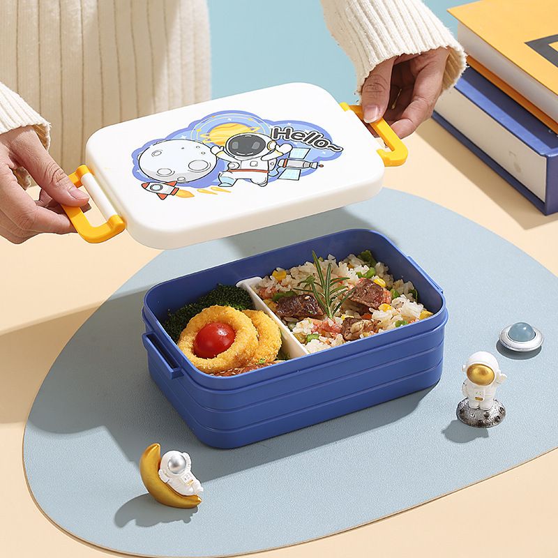 Fiambrera Bento de Plástico al por Mayor, Fiambrera de Estilo Bento con Dibujos Animados