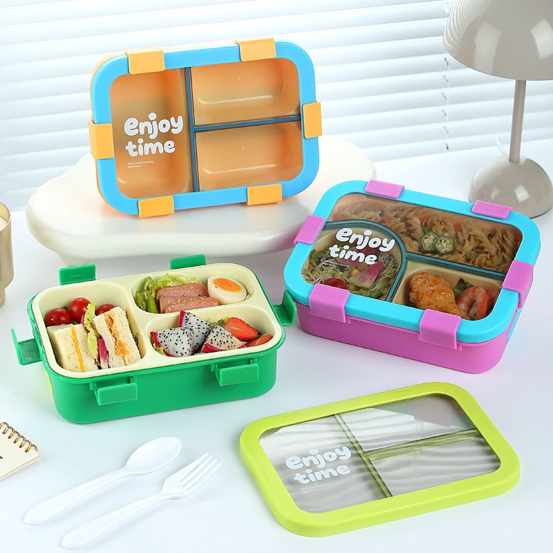 Fiambrera Bento de Plástico al por Mayor, Compartimento apto para Microondas