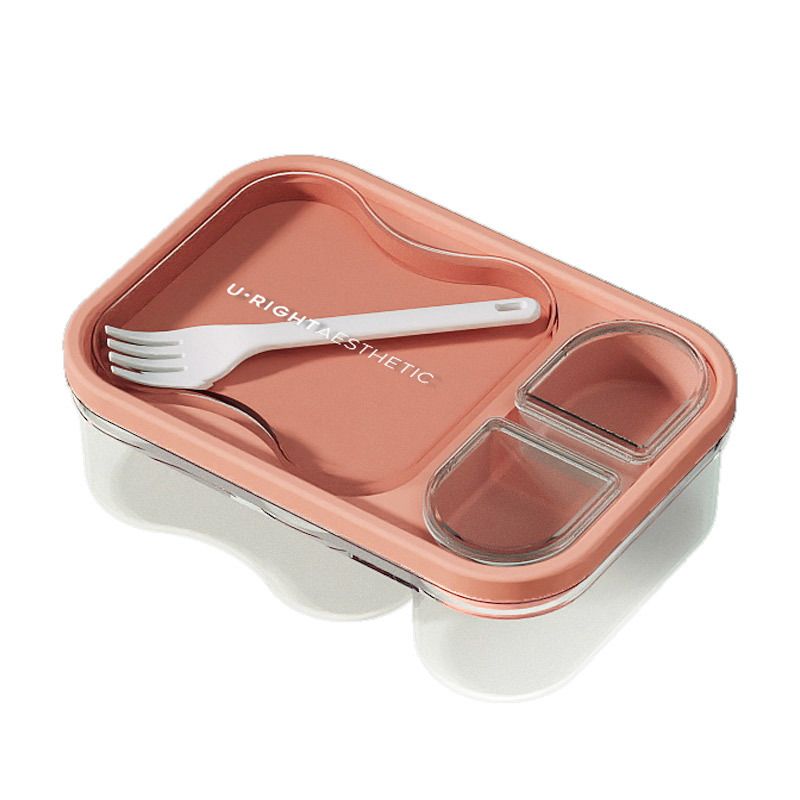 Minimalist Student Compartment Plastic Lunch Box Office Worker Microwave Safe Heating Bento Box Transparent Food Container