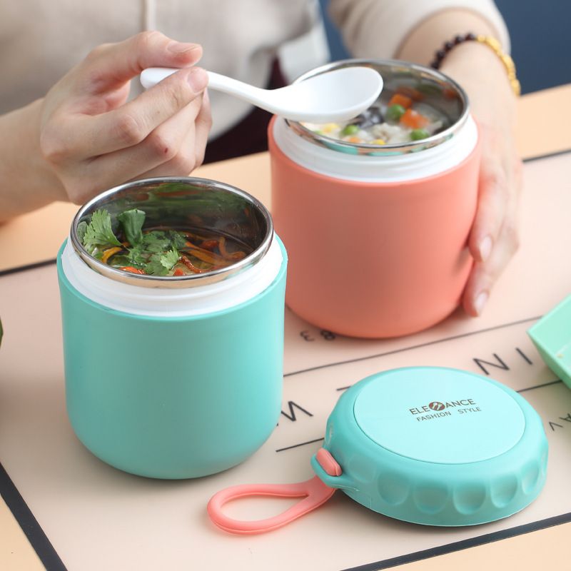 Vaso para sopa de acero inoxidable 304 al por mayor, vaso para cereales de estilo japonés apto para microondas