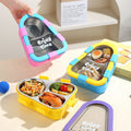 Cartoon Student 304 Stainless Steel Lunch Box Office Worker Compartment Lunch Bento Box with Lid Tableware
