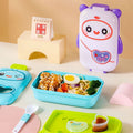 Cute Cartoon Kids Heart Type Plastic Compartment Lunch Box Creative Cute and Fun Student Lunch Bento Box with Lid