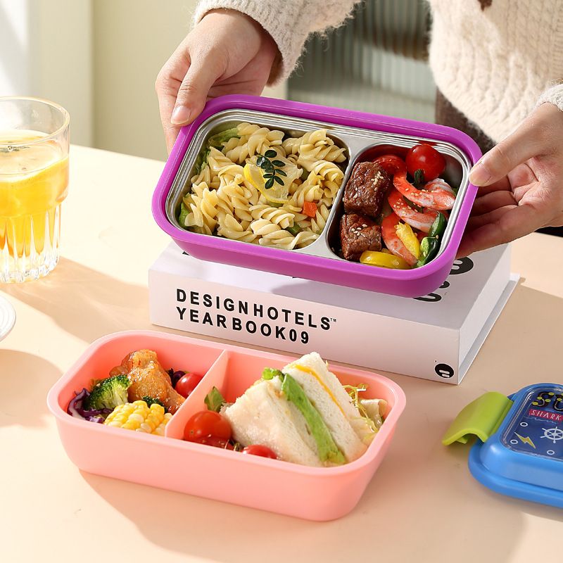 Caja de almuerzo bento de plástico al por mayor, para la escuela y la oficina