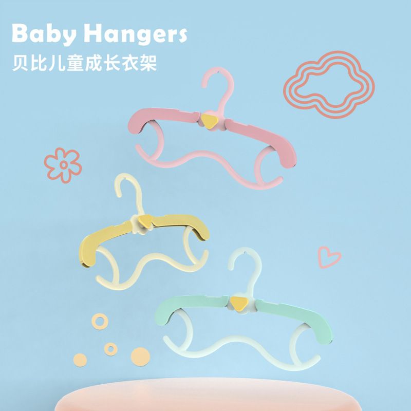 Creative Kids Adjustable Plastic Hanger Baby and Infant Baby Clothes Hanger Drying Rack pcs Pack Gift
