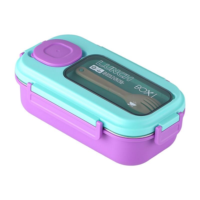 Student Minimalist 304 Stainless Steel Lunch Box Office Worker Portable Cafeteria Takeout Lunch Bento Box Sauce Box