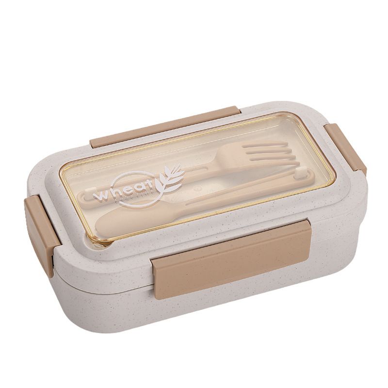 Minimalist Wheat Straw Lunch Box Soup Cup Set Student Portable Japanese Style Lunch Bento Box Outdoor Water Cup Porridge Jar