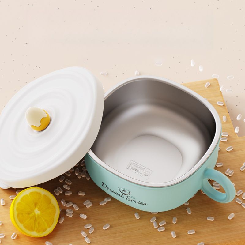 Cute and Fun Kids Baby Baby Food Bowl 316 Stainless Steel Infant Double-Layer Study Eating Bowl with Handle Feeding Tableware