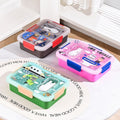 Student Cartoon Compartment Plastic Lunch Box Office Worker Cafeteria Takeout Lunch Bento Box Buckle Food Container