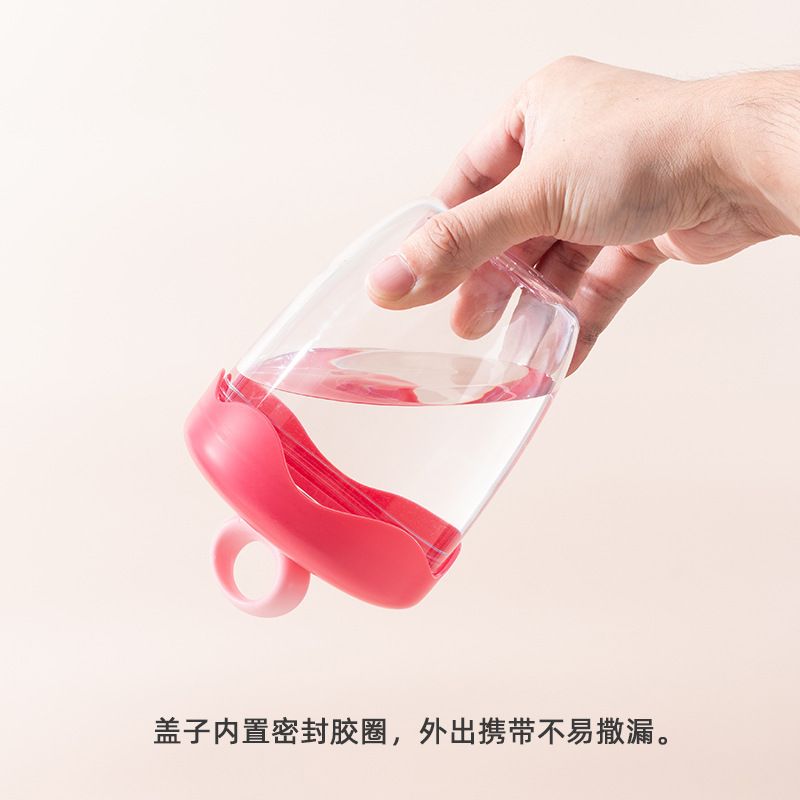 Student Minimalist Stylish Draining Double-Layer Fruit Cup Portable Oatmeal Cup Fork Salad Cup